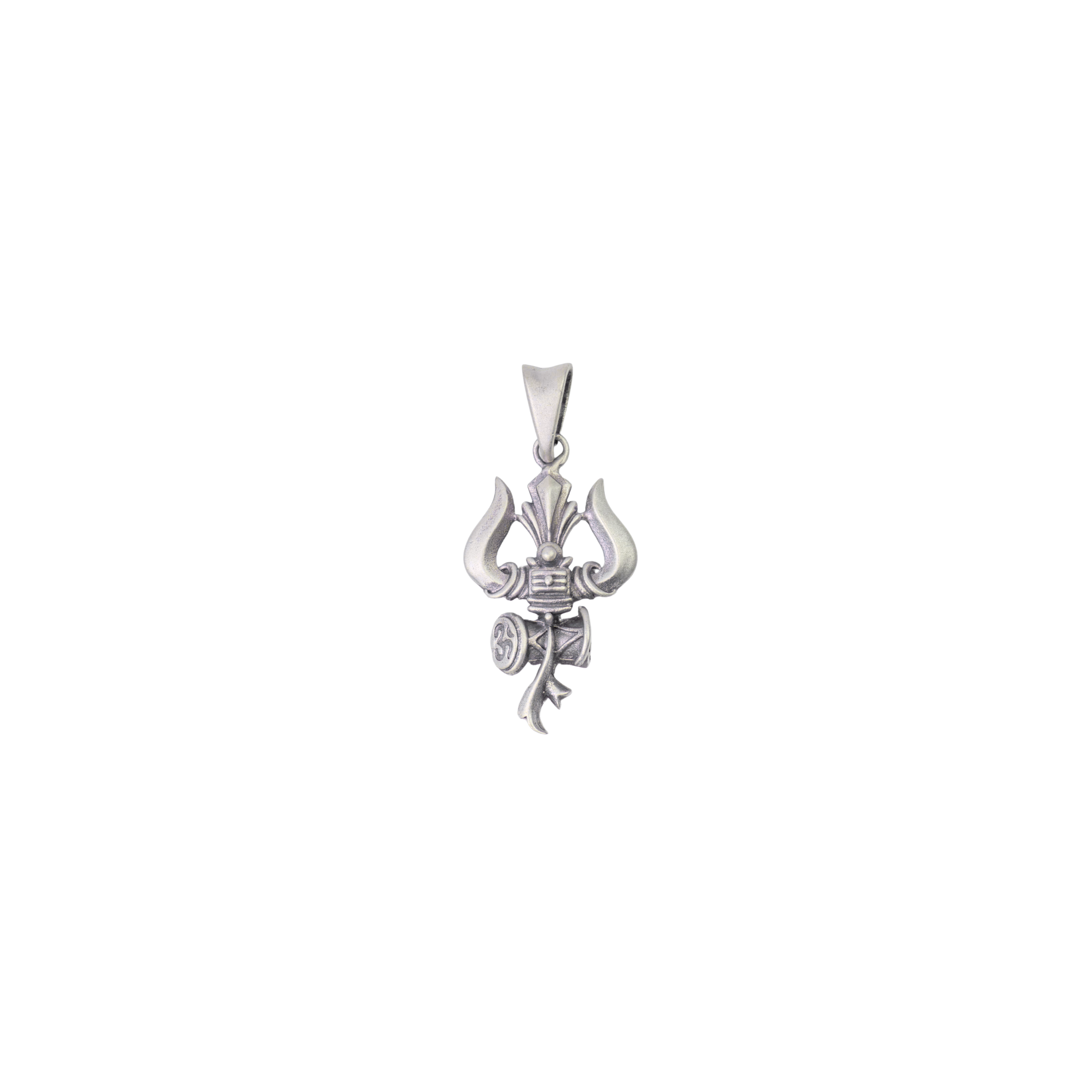 Shiva Trishul Silver Pendant For Him