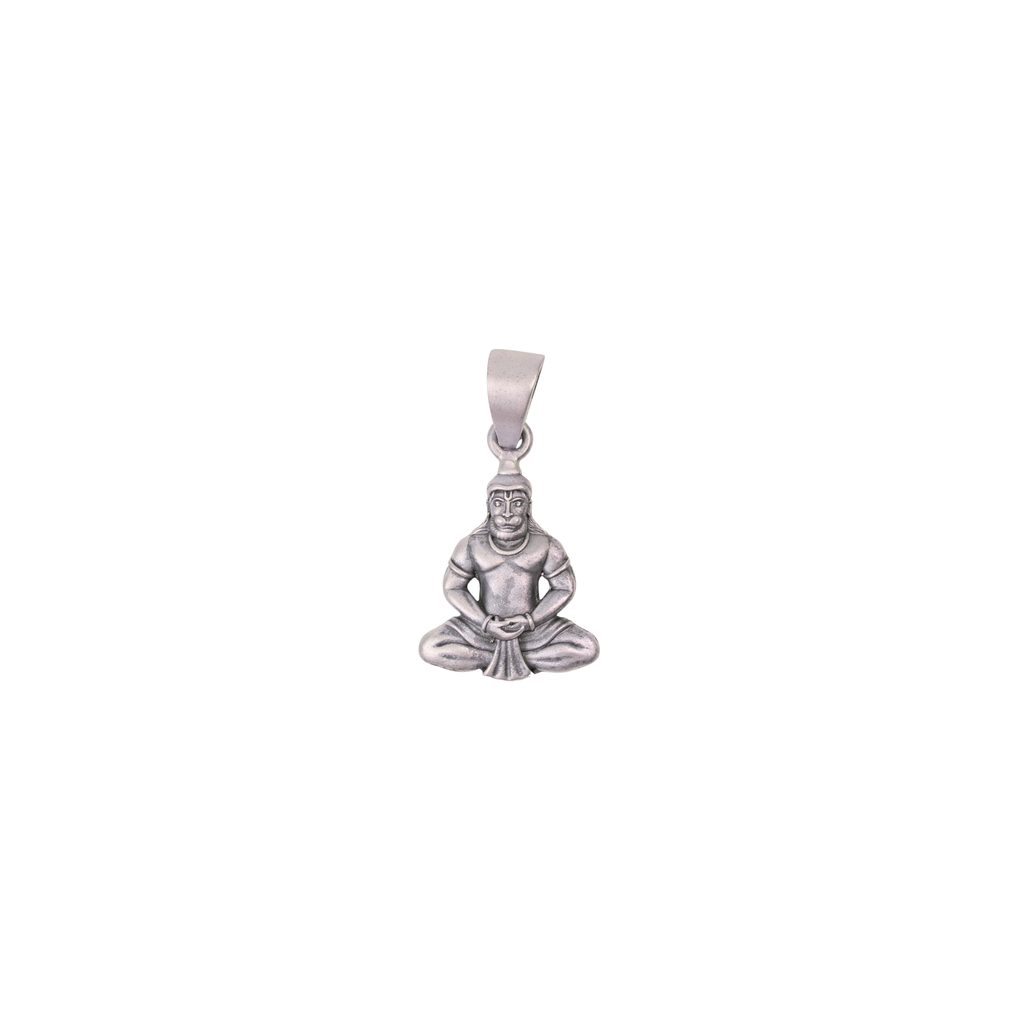 Sankat Mochan Hanuman Silver Pendant For Him