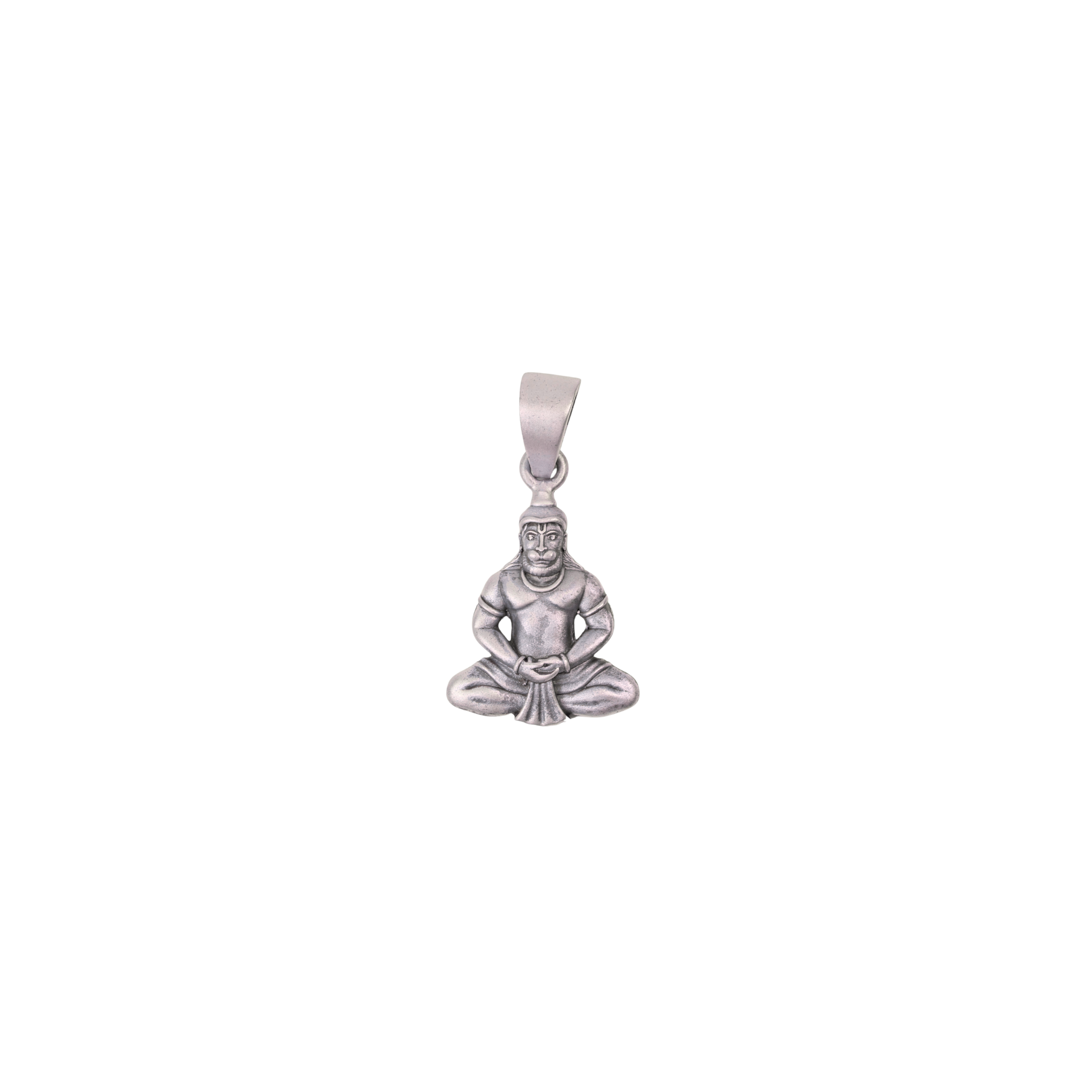 Sankat Mochan Hanuman Silver Pendant For Him