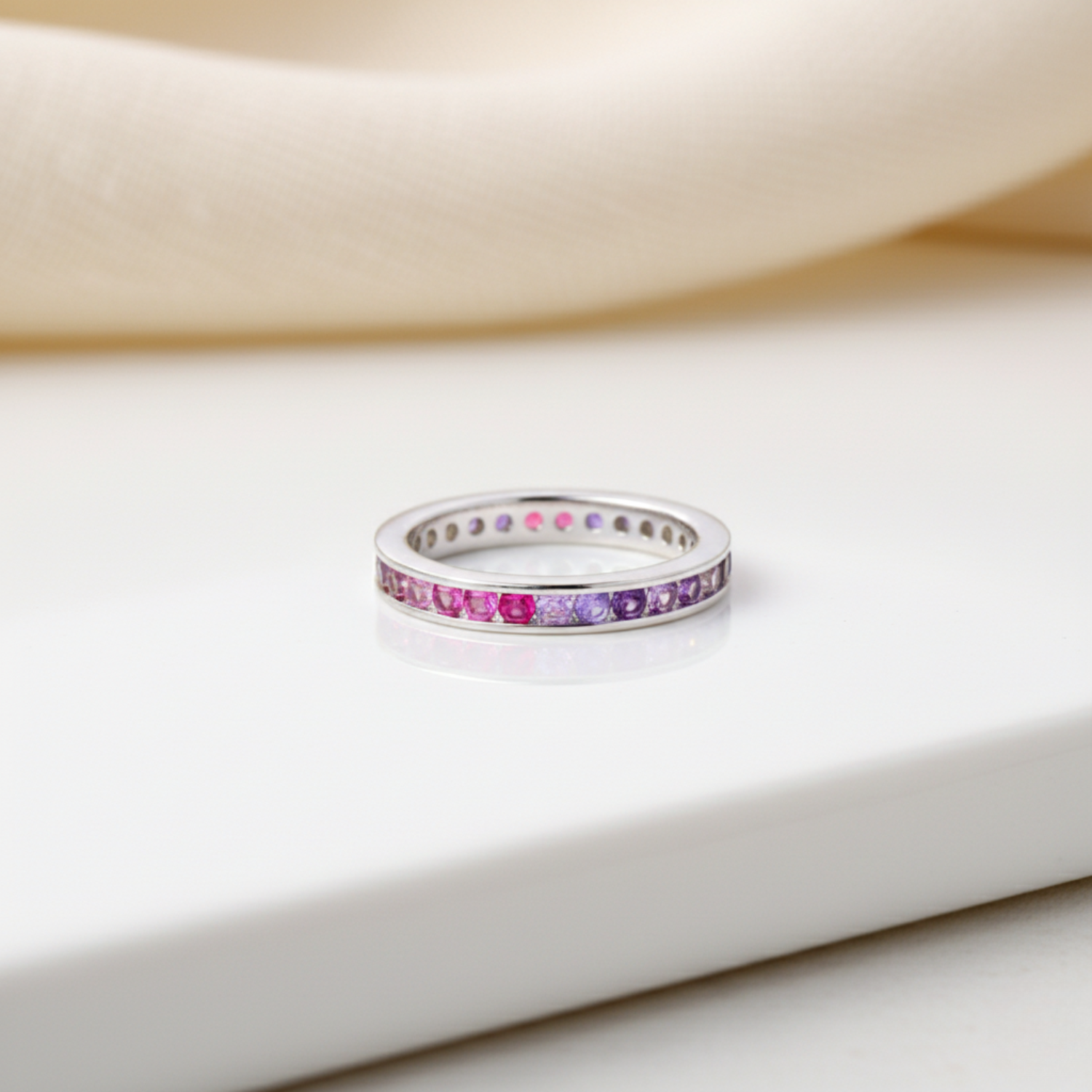 Rainbow Eternity Ring