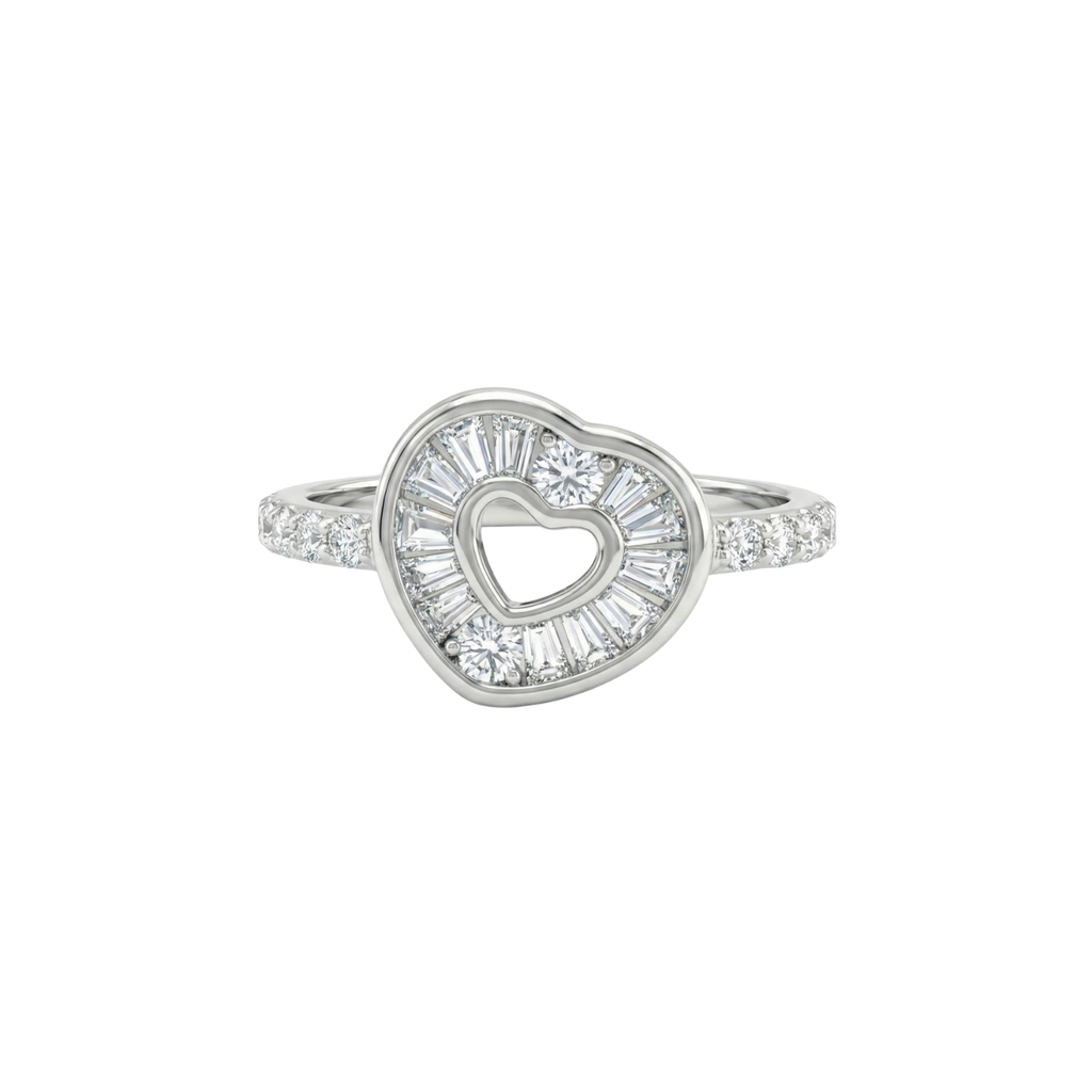 Silver Open Heart Ring