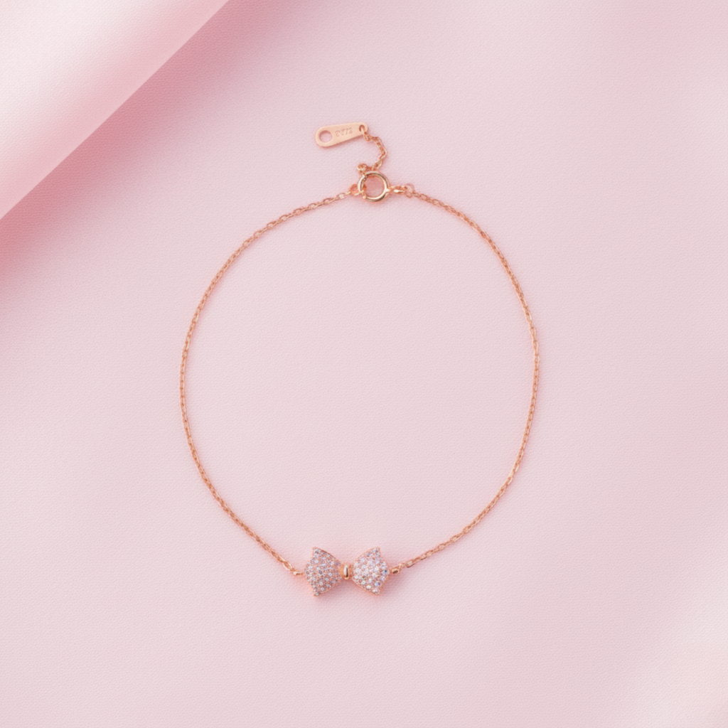 Rose Gold Coquette Bow Bracelet