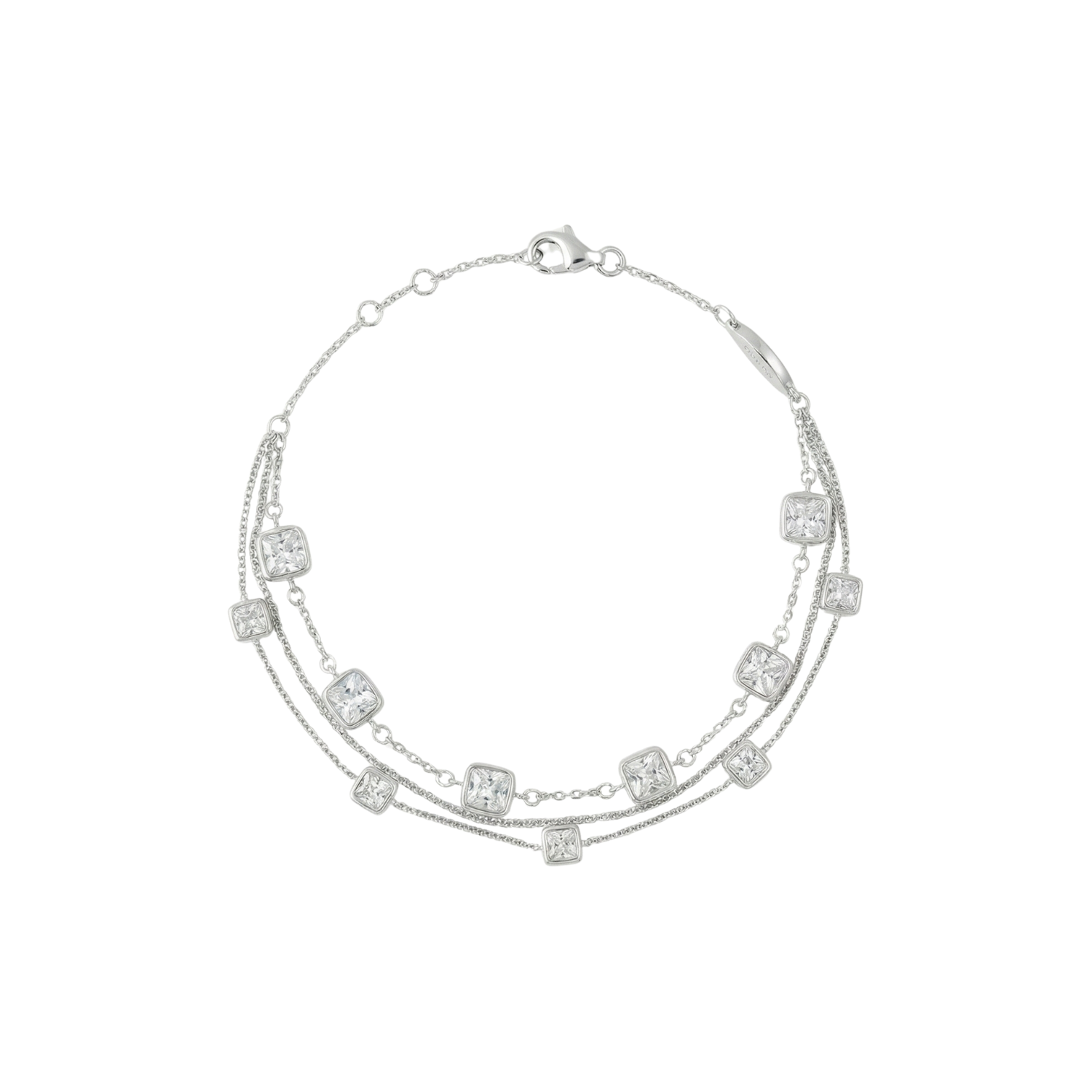 Cubic Sparkle Silver Bracelet