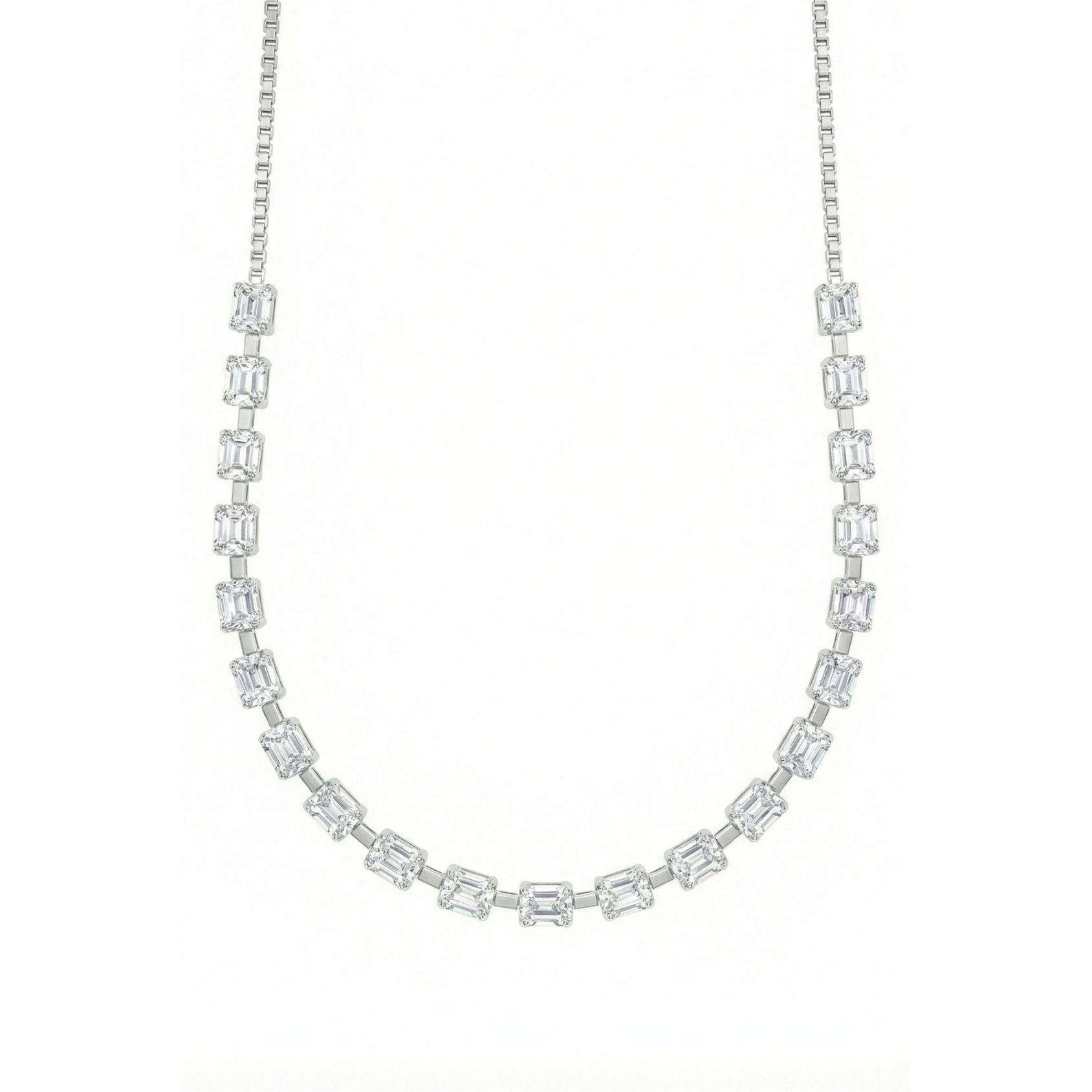 Silver Crystal Signature Necklace